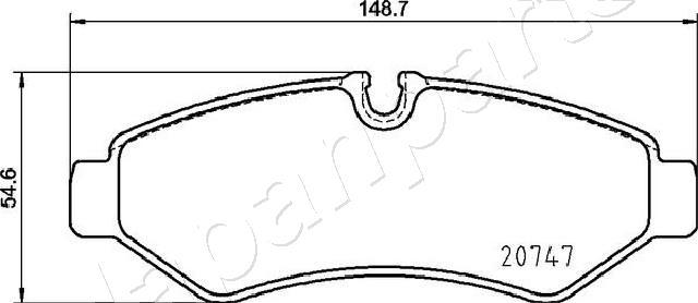 Japanparts PP-0535AF - Bremžu uzliku kompl., Disku bremzes ps1.lv