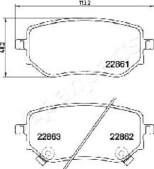 Japanparts PP-0532AF - Bremžu uzliku kompl., Disku bremzes ps1.lv