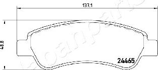 Japanparts PP-0610AF - Bremžu uzliku kompl., Disku bremzes ps1.lv