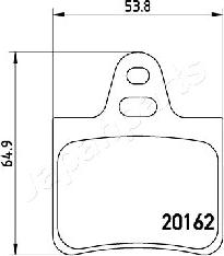 Japanparts PP-0612AF - Bremžu uzliku kompl., Disku bremzes ps1.lv