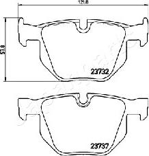 Japanparts PP-0111AF - Bremžu uzliku kompl., Disku bremzes ps1.lv