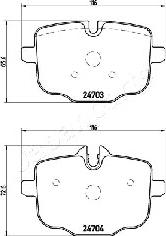 Japanparts PP-0113AF - Bremžu uzliku kompl., Disku bremzes ps1.lv