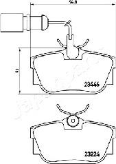 Japanparts PP-0301AF - Bremžu uzliku kompl., Disku bremzes ps1.lv