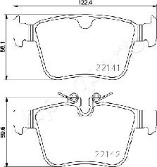 Japanparts PP-0313AF - Bremžu uzliku kompl., Disku bremzes ps1.lv