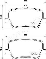 Japanparts PP-0322AF - Bremžu uzliku kompl., Disku bremzes ps1.lv