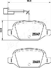 Japanparts PP-0200AF - Bremžu uzliku kompl., Disku bremzes ps1.lv