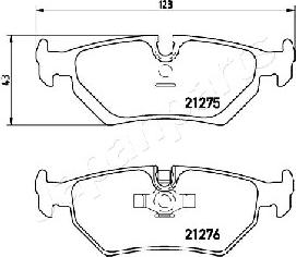 Japanparts PP-0216AF - Bremžu uzliku kompl., Disku bremzes ps1.lv