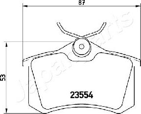 Japanparts PP-0700AF - Bremžu uzliku kompl., Disku bremzes ps1.lv