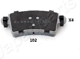 Japanparts PP-102AF - Bremžu uzliku kompl., Disku bremzes ps1.lv