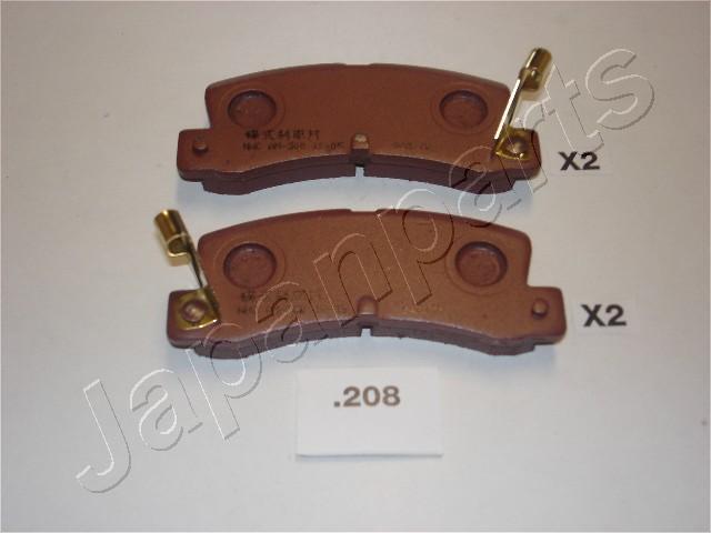 Japanparts PP-208AF - Bremžu uzliku kompl., Disku bremzes ps1.lv