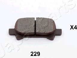 Japanparts PP-229AF - Bremžu uzliku kompl., Disku bremzes ps1.lv