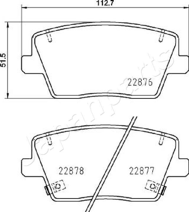 Japanparts PP-H12AF - Bremžu uzliku kompl., Disku bremzes ps1.lv