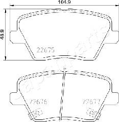 Japanparts PP-K15AF - Bremžu uzliku kompl., Disku bremzes ps1.lv