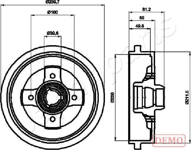 Japanparts TA-0909C - Bremžu trumulis ps1.lv