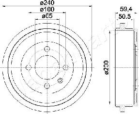 Japanparts TA-0902 - Bremžu trumulis ps1.lv