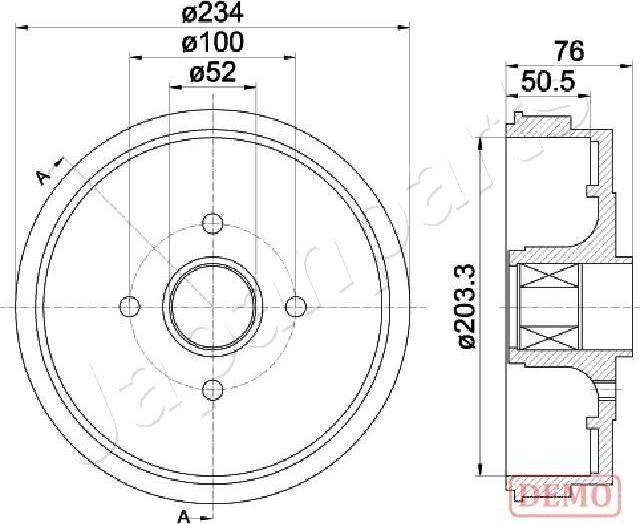 Japanparts TA-0409C - Bremžu trumulis ps1.lv