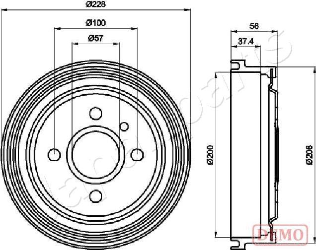 Japanparts TA-0403C - Bremžu trumulis ps1.lv