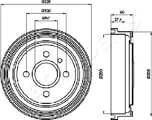 Japanparts TA-0403 - Bremžu trumulis ps1.lv