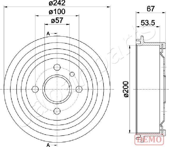 Japanparts TA-0402C - Bremžu trumulis ps1.lv