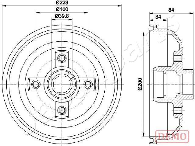 Japanparts TA-0407C - Bremžu trumulis ps1.lv