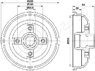 Japanparts TA-0407 - Bremžu trumulis ps1.lv