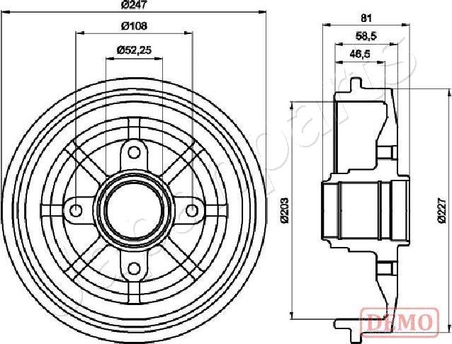 Japanparts TA-0609C - Bremžu trumulis ps1.lv