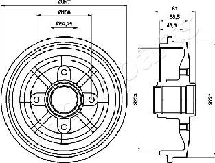 Japanparts TA-0609 - Bremžu trumulis ps1.lv