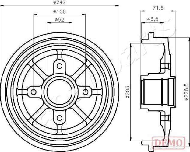 Japanparts TA-0610C - Bremžu trumulis ps1.lv