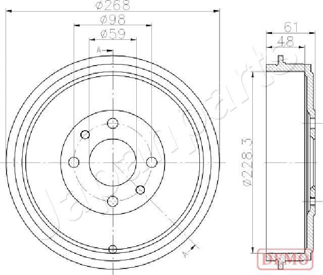 Japanparts TA-0613C - Bremžu trumulis ps1.lv