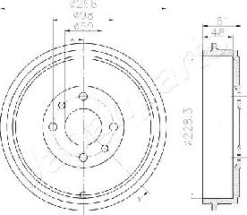 Japanparts TA-0613 - Bremžu trumulis ps1.lv