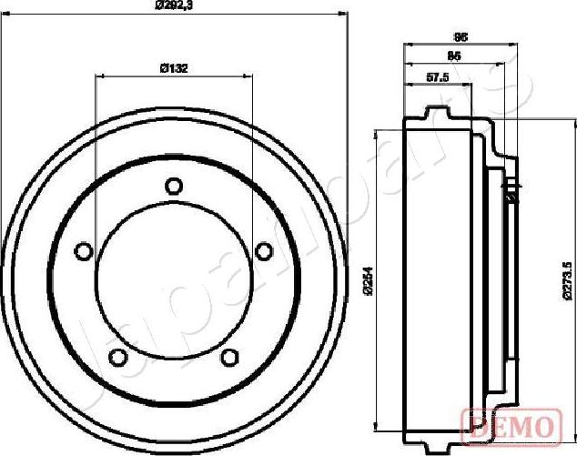 Japanparts TA-0316C - Bremžu trumulis ps1.lv