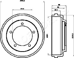 Japanparts TA-0316 - Bremžu trumulis ps1.lv