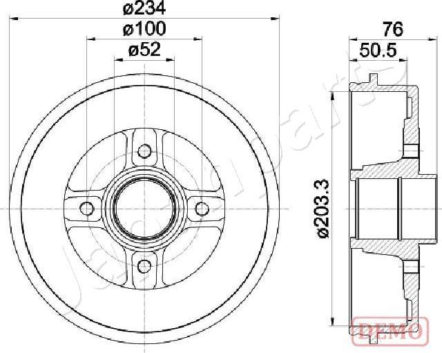 Japanparts TA-0704C - Bremžu trumulis ps1.lv