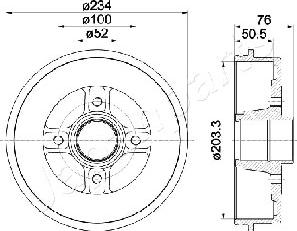 Japanparts TA-0704 - Bremžu trumulis ps1.lv