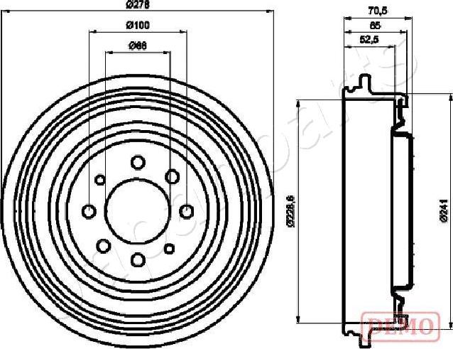 Japanparts TA-0703C - Bremžu trumulis ps1.lv