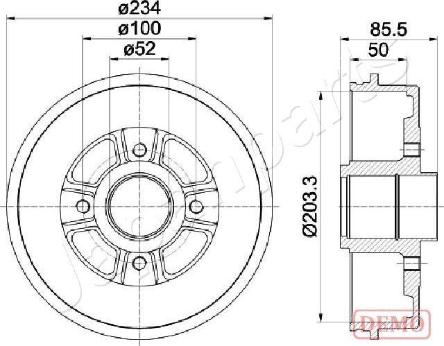 Japanparts TA-0702C - Bremžu trumulis ps1.lv