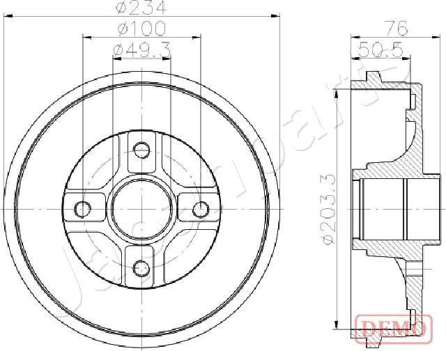 Japanparts TA-0710C - Bremžu trumulis ps1.lv