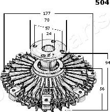 Japanparts VC-504 - Sajūgs, Radiatora ventilators ps1.lv