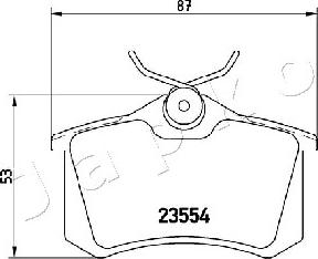 Japko 510700 - Bremžu uzliku kompl., Disku bremzes ps1.lv