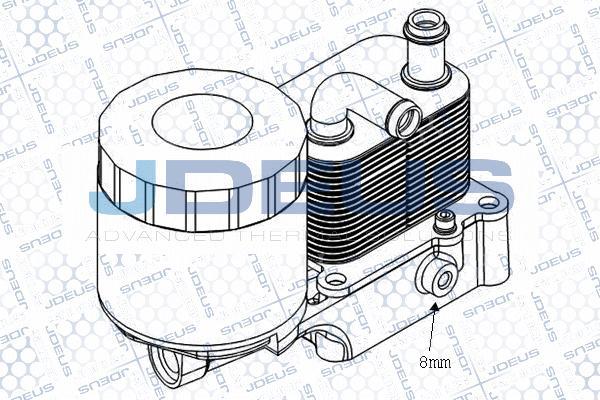 Jdeus 412M25 - Eļļas radiators, Motoreļļa ps1.lv