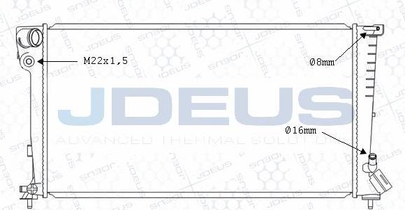 Jdeus M-0070120 - Radiators, Motora dzesēšanas sistēma ps1.lv