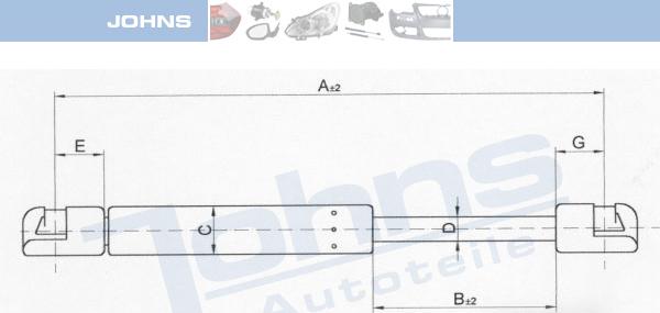 Johns 57 06 95-92 - Gāzes atspere, Bagāžas / Kravas nodalījuma vāks ps1.lv