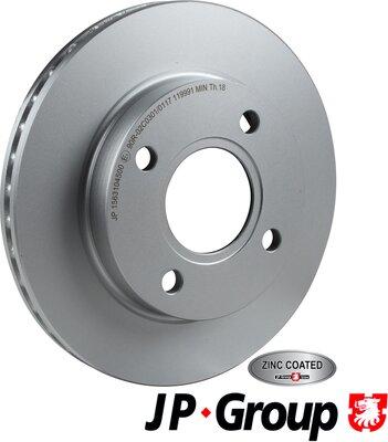 JP Group 1563104500 - Bremžu diski ps1.lv