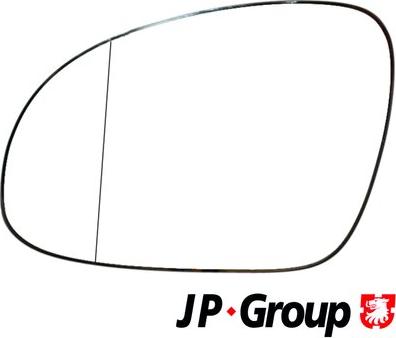 JP Group 1189304570 - Spoguļstikls, Ārējais atpakaļskata spogulis ps1.lv