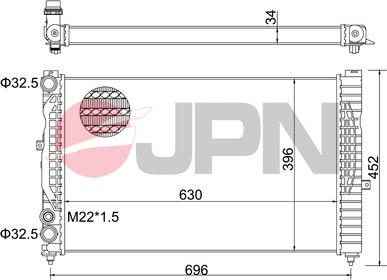 JPN 60C9001-JPN - Radiators, Motora dzesēšanas sistēma ps1.lv