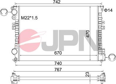 JPN 60C9011-JPN - Radiators, Motora dzesēšanas sistēma ps1.lv