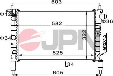 JPN 60C9030-JPN - Radiators, Motora dzesēšanas sistēma ps1.lv