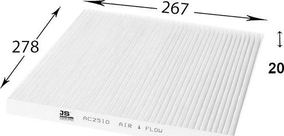 JS Asakashi AC2510 - Filtrs, Salona telpas gaiss ps1.lv