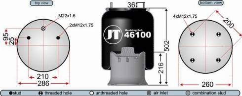 Juratek JAA46102 - Pneimoatsperes spilvens, Pneimopiekare ps1.lv