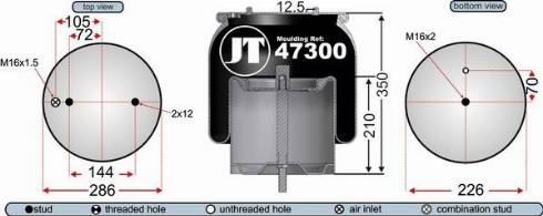 Juratek JAA47301 - Pneimoatsperes spilvens, Pneimopiekare ps1.lv